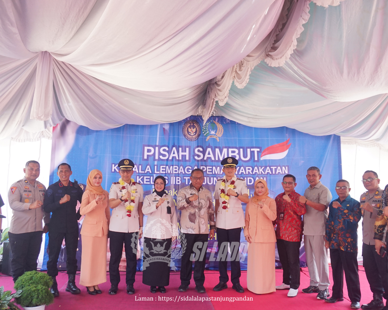 Pisah Sambut Kepala Lapas Kelas IIB Tanjungpandan dari Bapak Royhan Al Faisal kepada Bapak Muhammad Rolan